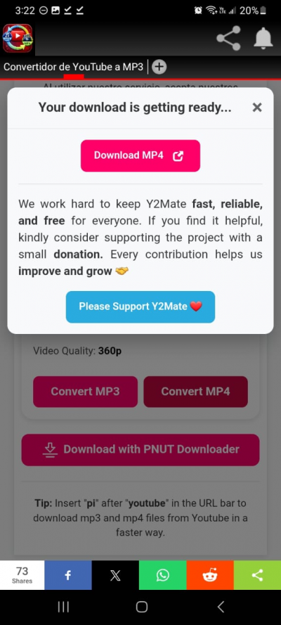 Convertidor de YouTube MP3 MP4