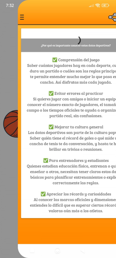 Datos de Deportes