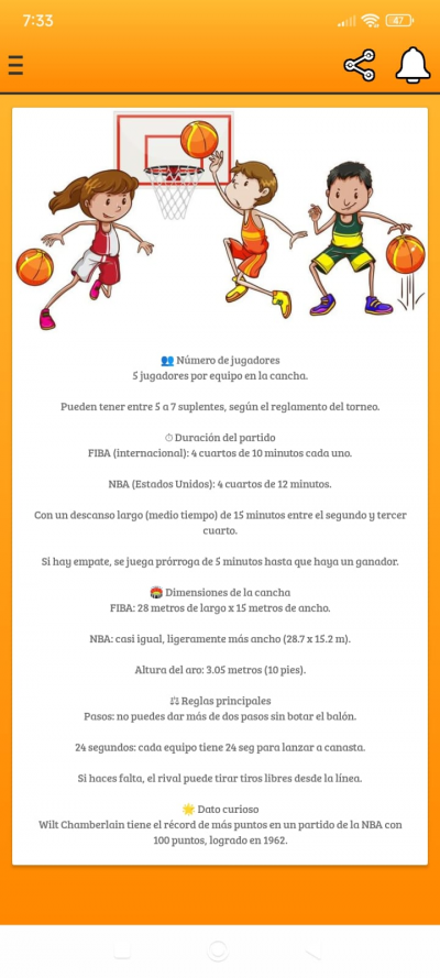Datos de Deportes