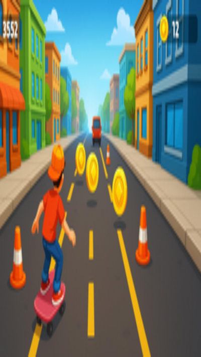 Skate Runner Jump Game