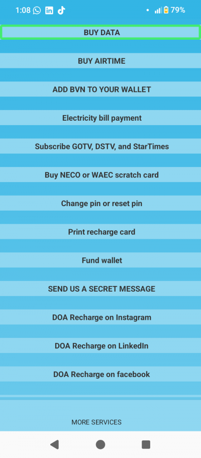DOA Recharge - Data Sub And Cac Registration