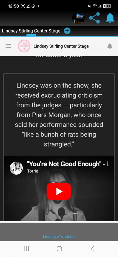 Lindsey Stirling Center Stage