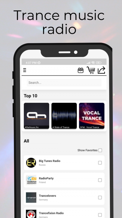 Trance music radio