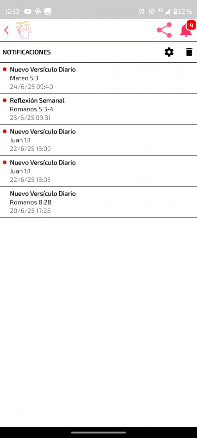 Nuevo versículo diario