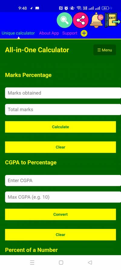 Unique calculator