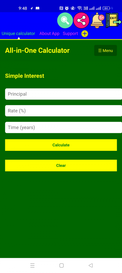 Unique calculator