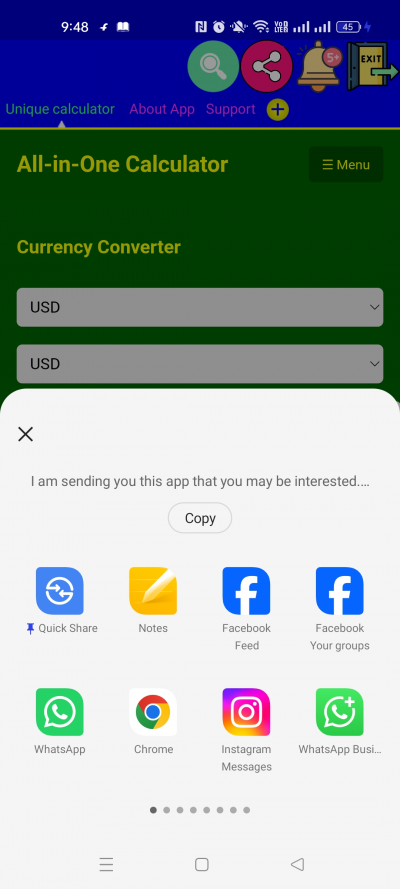 Unique calculator