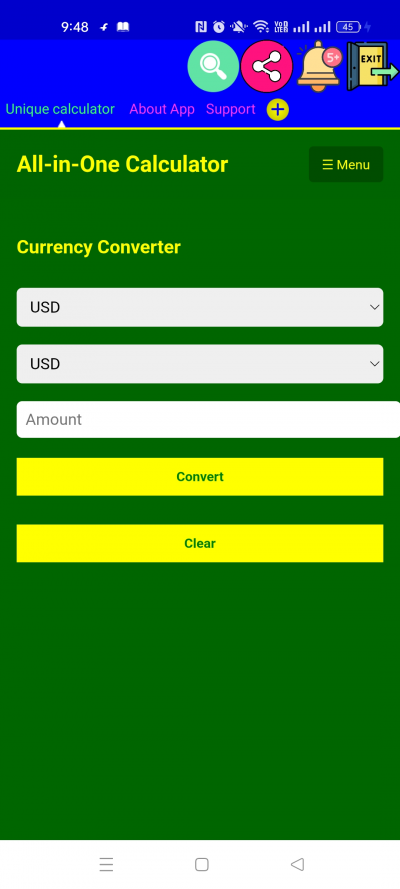 Unique calculator