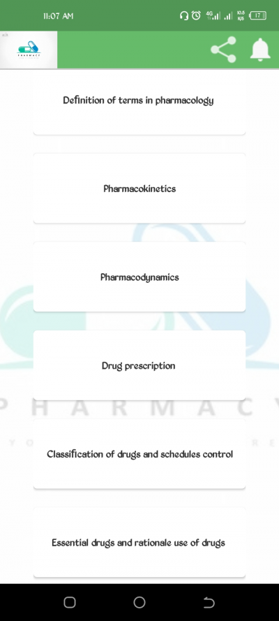 Simplified pharmacology