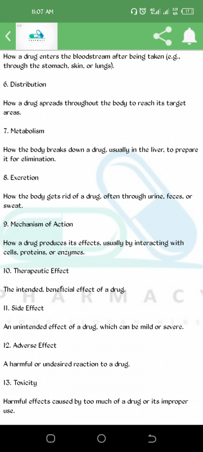Simplified pharmacology