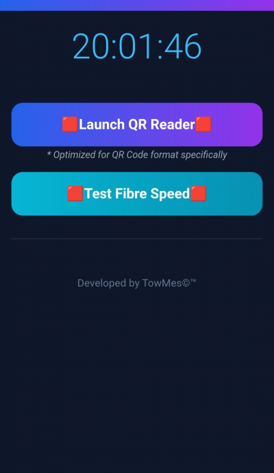 Fast QR Reader & Test Speed, TowMes