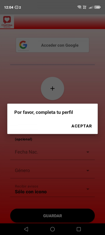Chat citas románticas