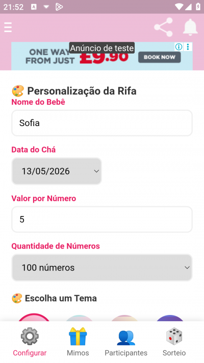 Chá Rifa Bebê