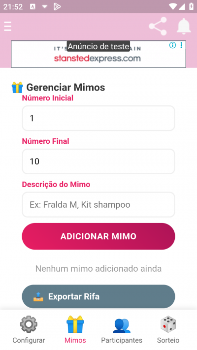 Chá Rifa Bebê