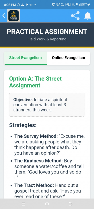 School of Evangelism and mission