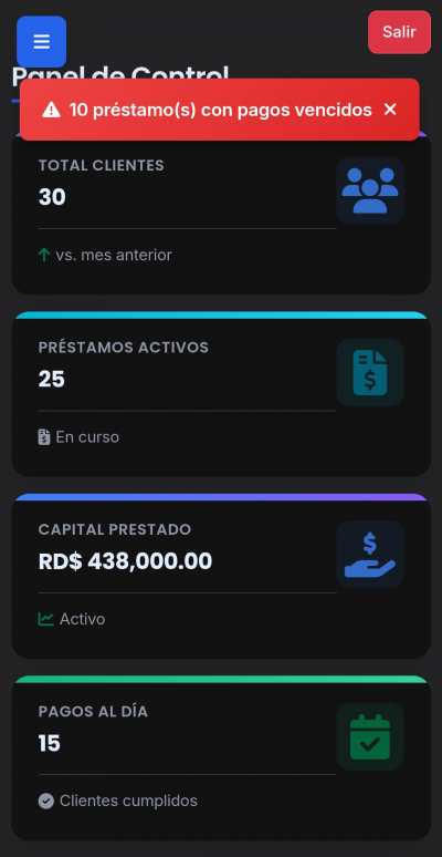 Sistema de prestamos