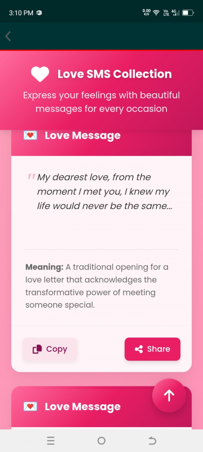 Love sms collection