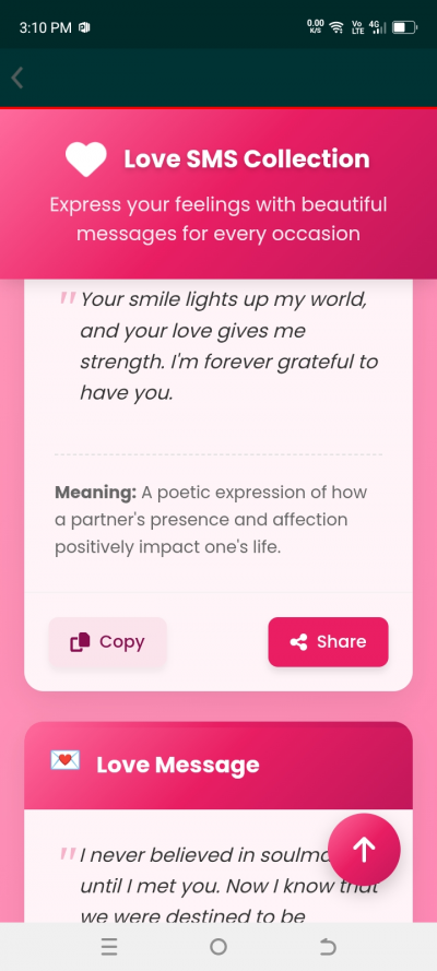 Love sms collection