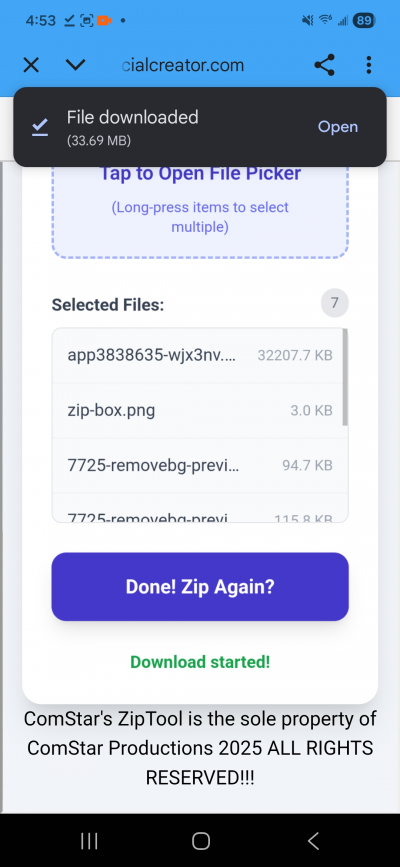 ComStar's ZipTool