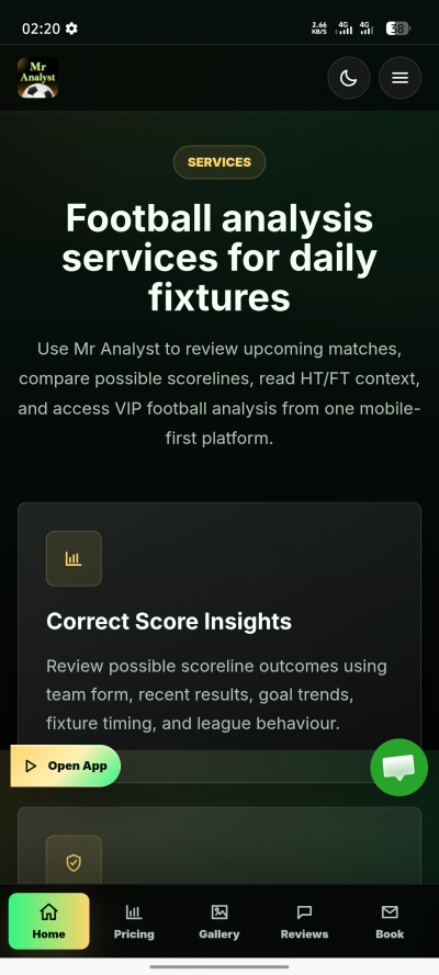 Mr Analyst : Correct Score Analytics