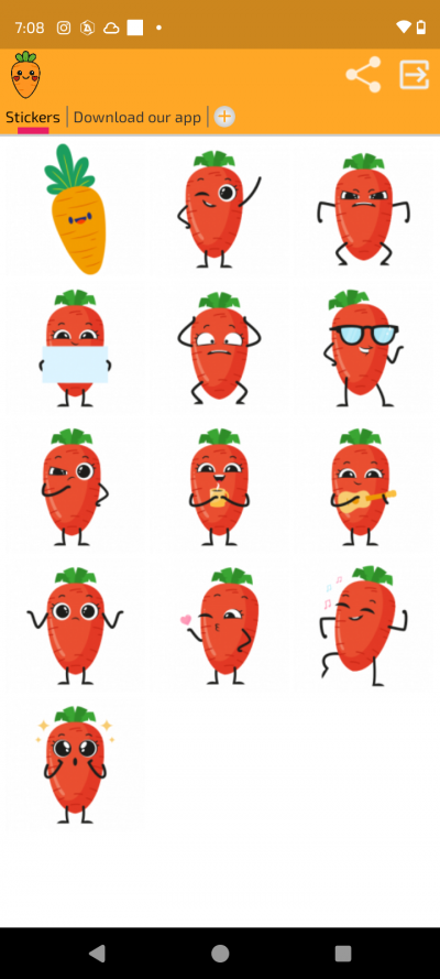 Carrots Stickers