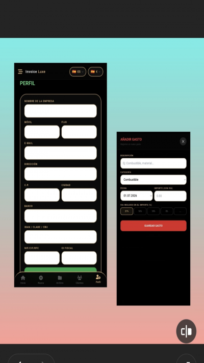 Invoice luxe
