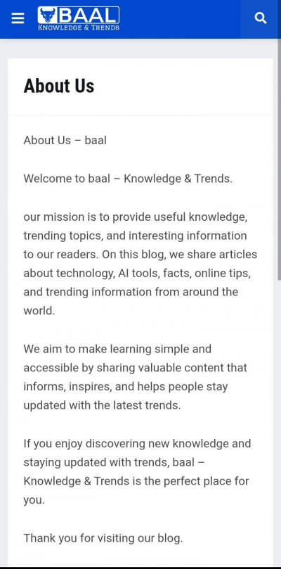 Baal Knowlege & Trends