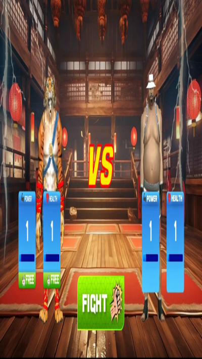 Bodybuilder Karate Fighting