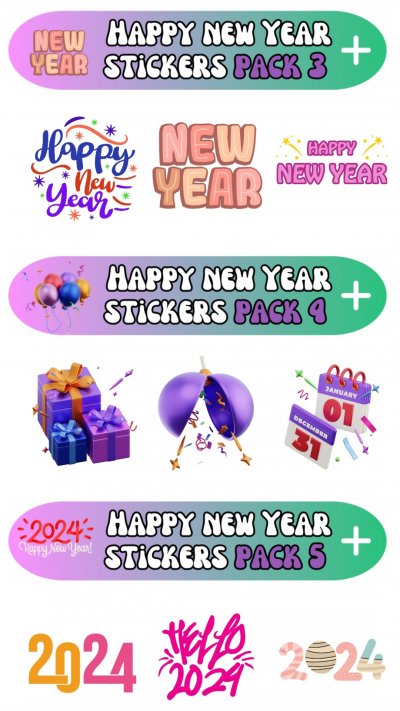 Happy new Year stickers