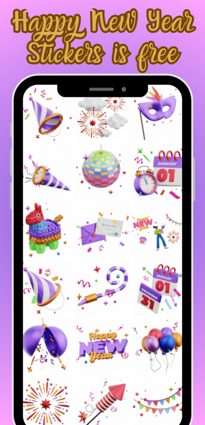 Happy new Year stickers