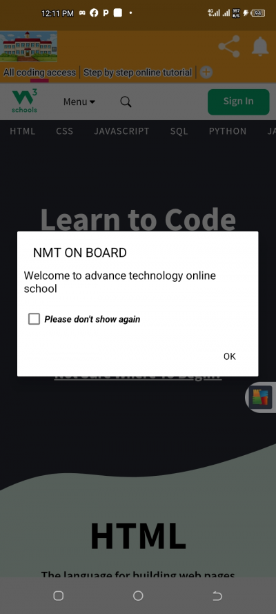 NMT Developer School