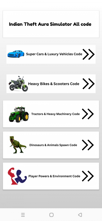 Indian Theft Auto All Code