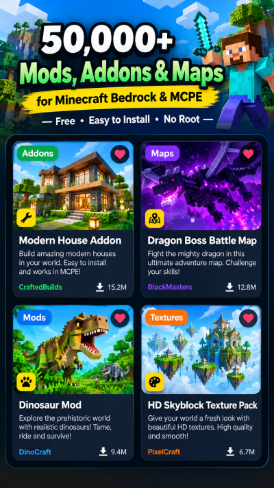 Mods & Addons for Minecraft PE
