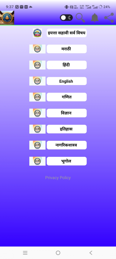 Std 6 All Subjects MCQ Test