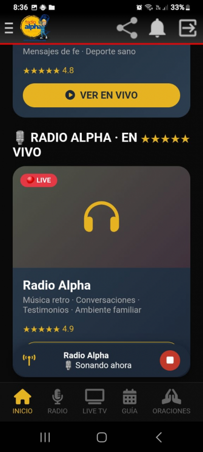 Radio alpha SV